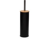 Versa Toiletborstel zwart metaal 9,5 x 38 x 9,5 cm