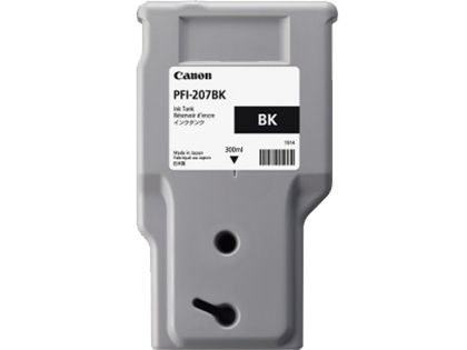 Canon PFI-207 BK Black Ink Cartridge - Original - 300ml - Compatible with Canon iPF680 / iPF685 / iPF780 / iPF785