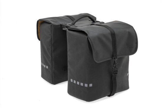 New Looxs Odense Double - 39L Double Pannier - Black - Racktime - E-Bike Compatible