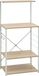 Syfax Magnetronkast 60x39,6x123 cm bewerkt hout wit en eikenkleurig