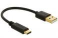 Delock 80954 USB-Kabel 0,15 m USB A USB C Schwarz