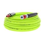 Flexzilla HFZ1450YW2-D luchtslangset, 3-delig, ColorConnex-koppeling en stekker, type D, rood, ZillaGreen, 1/4" x 50'