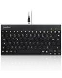 Perixx USB PERIBOARD-326 Mini-toetsenbord met achtergrondverlichting en low-profile toetsen, QWERTY Italiaans