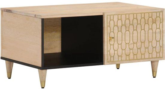 vidaXL Salontafel 80x50x40 cm massief mangohout