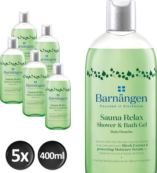 BarnÃ¤ngen Sauna Relax Shower & Bath Gel 400 ml - 5 stuks - Voordeelverpakking