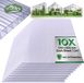 AREBOS 10 x Polycarbonaat Tweeling-Muurvellen 6 mm Transparant