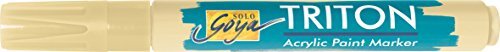 Kreul 17831 – Solo Goya acryl Paint marker, met vormvaste wigvormige punt, ca. 1-4 mm, beige