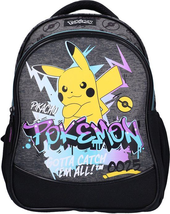 Pokémon Ready For Battle Rugzak - Zwart - Polyester - 33x25x14 cm