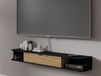 Meuble TV-HiFi ICONIC 1 porte chêne artisan/noir