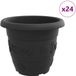 vidaXL Ronde Bloempot Zwart Ø 34 x 28 cm Kunststof