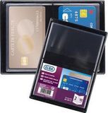 ELBA ID Card Holder, PVC, 1 Compartment, 0.15 mm, 65 x 95 mm, Transparent, Black, Pack of 10