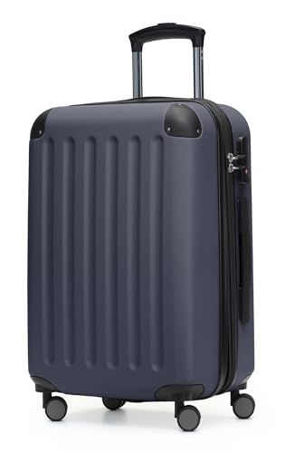 HAUPTSTADTKOFFER - Spree - 4 dubbele wielen handbagage hardshell uitbreidbare koffer 55 cm trolley, 42 liter, Donkerblauw