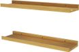 Vicco Linus Wandplank – 60 x 4 cm Set van 2 Natuurlijk hout