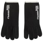 KARL LAGERFELD JEANS Essentiële gebreide handschoenen, zwart, maat L