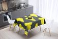 Bonamaison Tafelkleed, Anti-Mold, Sneldrogend, Waterdicht, 100% Polyester Tafellaken, Neon Geel, Rook, 140 x 140 Cm