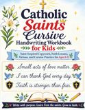 Catholic Saints Cursive Handwriting Workbook for Kids