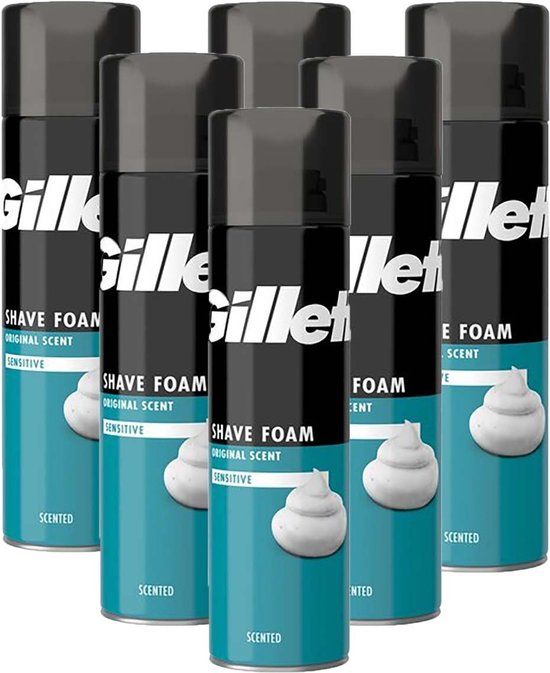 Gillette Scheerschuim - Gevoelige Huid - 200ml x 6