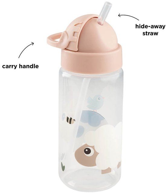 Done By Deer Tiny Farm Rietjesbeker - 350 ml - Roze