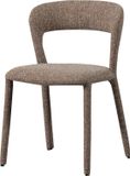 WOOOD Noble Eetkamerstoel - Polyester - Zand Melange - 76x51x56