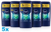 NIVEA MEN Fresh Kick Deodorant Stick 5 x 50ml