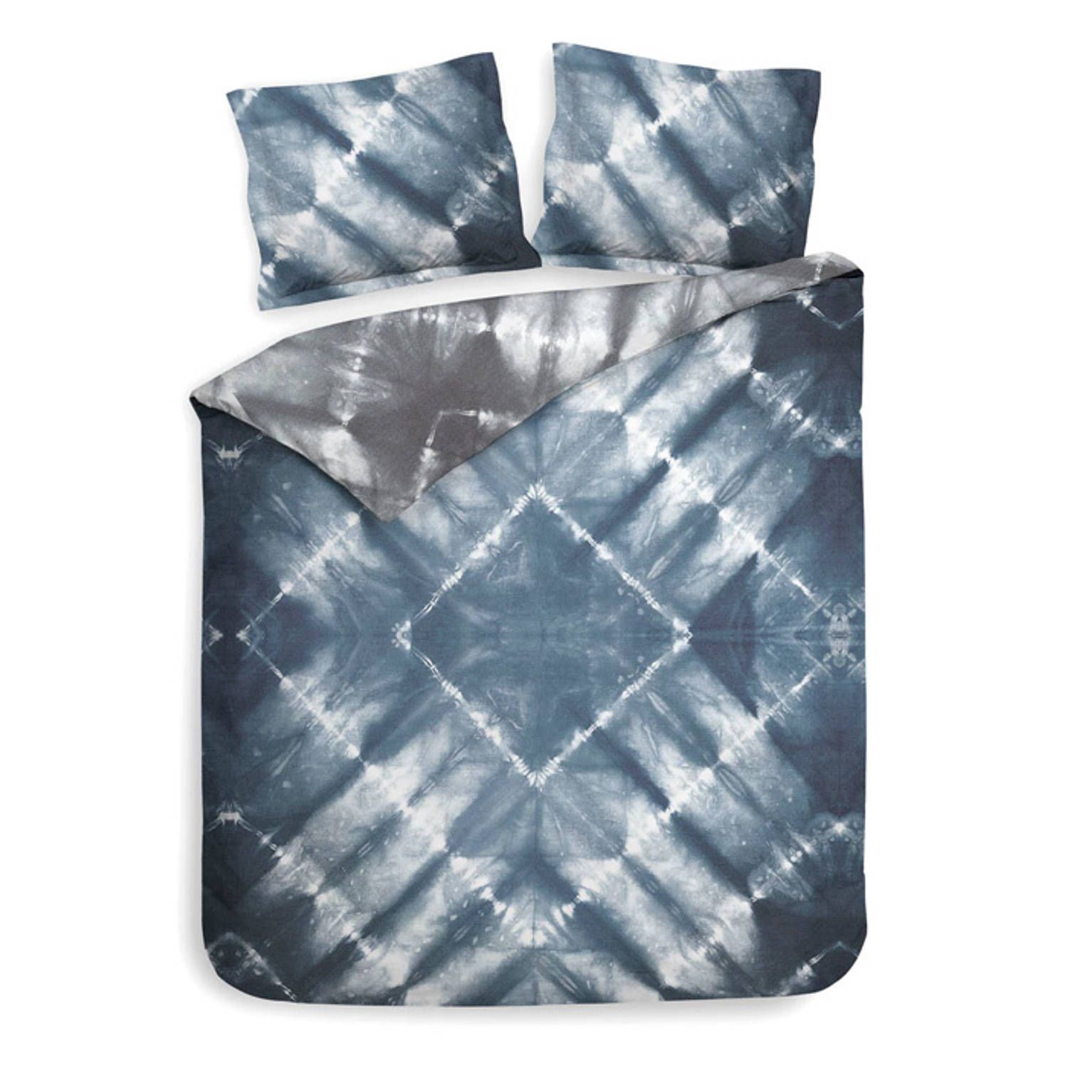 Heckett & Lane Ellinas Dekbedovertrek - Blauw - 200x200/220 cm