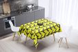 Bonamaison Tafelkleed, Anti-Mold, Sneldrogend, Waterdicht, 100% Polyester Tafellaken, Neon Geel, Rook, 140 x 140 Cm