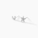 Eden Boucles D'oreilles Puces Or Blanc Oxyde De Zirconium