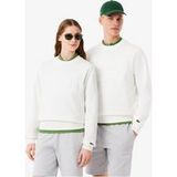 Lacoste Sweatshirt Coupe Classique Col Rond Uni Blanc