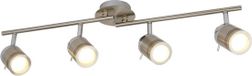 Searchlight RVS opbouwspot Samson 4-lichts