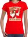 Bellatio Decorations Party Jezus Foute kersttrui t-shirt Party Jezus - Rood - Party like its my birthday - voor dames - kerstkleding / christmas outfit XXL