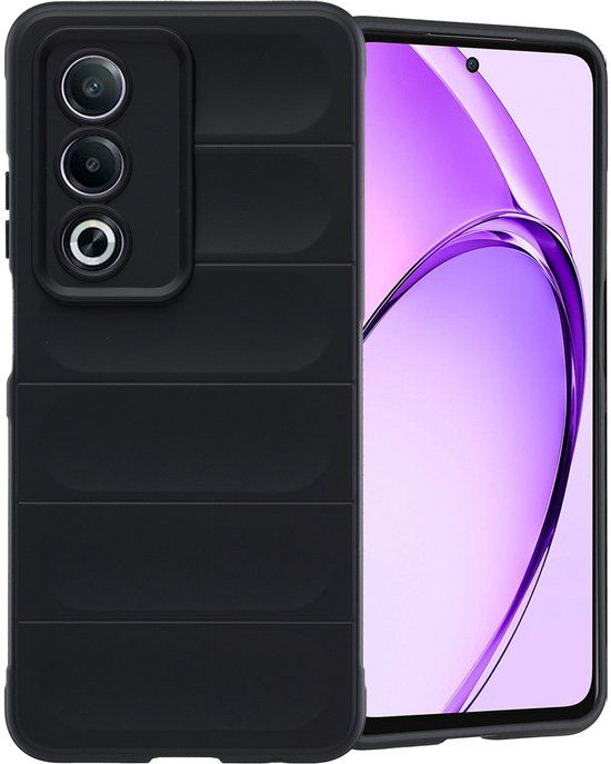 imoshion EasyGrip Backcover - Zwart - Geschikt voor Oppo A80 (5G)