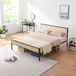 en.casa Metalen bed Linköping 165x206x90 cm zwart en rotan look