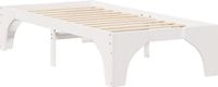 vidaXL Bedframe Wit Massief Grenenhout 75 x 190 cm