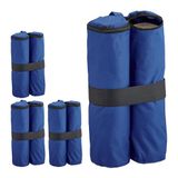 Relaxdays Partytent Gewichten, Set van 4, Oxford-weefsel, Blauw
