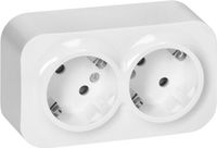 Orno Wandcontactdoos Dubbel Schuko Wit IP20