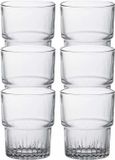Duralex Koffie/Espresso Glazen Empilable - 6x stuks - Transparant - 160 ml