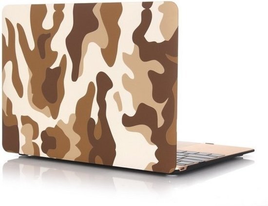 By Qubix Macbook 12 inch case van - Camo bruin - Macbook hoes Alleen geschikt voor Macbook 12 inch model nummer: A1534 zie onderzijde laptop - Eenvoudig te bevestigen macbook cover