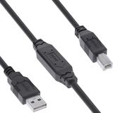 InLine actieve USB-A - USB-B kabel | USB2.0 | 7,5 meter