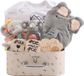 Merkloos Baby Cadeau Set Pasgeboren - Geboorte Baby Art Bathing Handdoek Mijlpaal Babydeken Romper Socks Baby Wood Gehecht Grenzende Rammelaarspeelgoed (Voor Jongen）