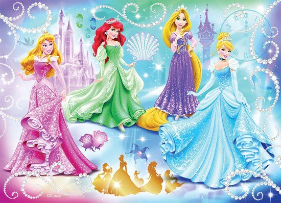 Nathan Puzzel Disney Prinzessinnen: Funkelnden Prinzessinnen - 100 stukjes