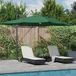 Prolenta Maison Exclusive Parasol, groen, 351 x 250 x 253 cm, polyester en aluminium