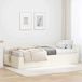 vidaXL Hoekbedframe met Matras 2 st Crème Fluweel 100 x 200 cm