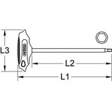 KS Tools 963.1576 BRONZEplus Binnenzeskant inbussleutel met T-greep, 8 mm