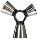 Ibili likeurmaatbeker Clasica drievoudig 11 cm, roestvrij staal, zilver/zwart, 11 x 11 x 6 cm