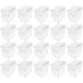 cyclingcolors 20 stuks vierkante doppen van kunststof, voor poten, stoelen, inzetstukken, tuinmeubelen, kantoor, wit, 25 x 25 mm