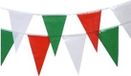 Merkloos / Sans marque Conpax 5x vlaggenlijn groen/rood/wit - 4 meter - slingers