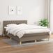 Maison Exclusive - Boxspringbed met matras, taupe, 140x200 cm, gestoffeerd