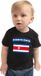 Bellatio Decorations Costarica baby shirt met vlag zwart unisex 62