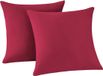 Goodivery ® Taies d'oreiller, 80 x 80 cm, set de 2, microfibre, bordeaux