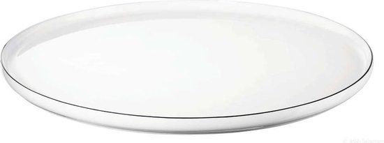 ASA Selection Dessert Bord Oco Ligne Noire Rond Porselein Wit 21CM